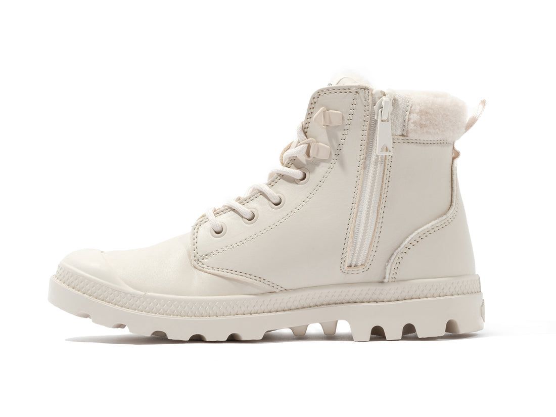 Beige Women Palladium Pampa Hi Snow Warm Winter Boots | US-TN4627531