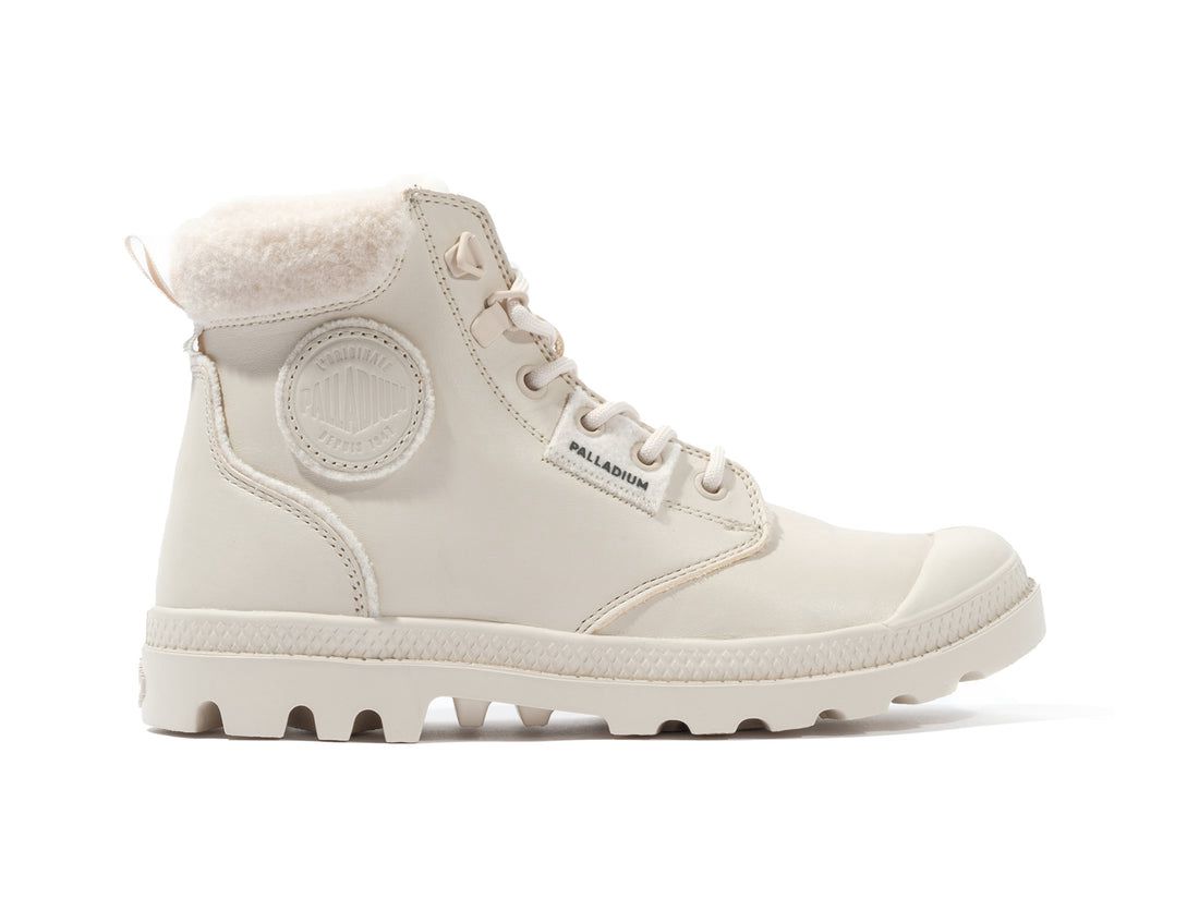 Beige Women Palladium Pampa Hi Snow Warm Winter Boots | US-TN4627531