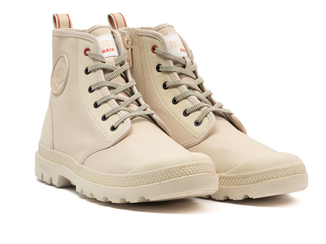 Beige Women Palladium Pampa Lite+ Hi Paris Boots | US-WD1354790