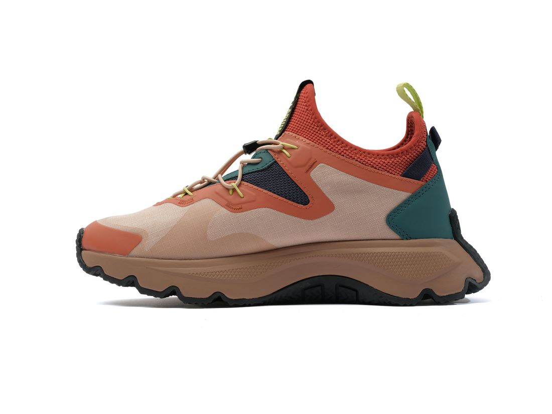 Beige / Orange / Green Women Palladium Thunder Lo Sneakers | US-CH5109342