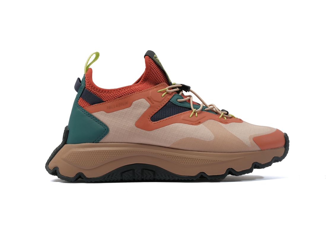 Beige / Orange / Green Women Palladium Thunder Lo Sneakers | US-CH5109342