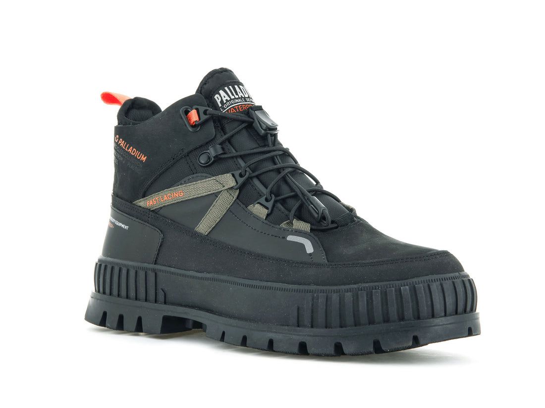 Black Kids' Palladium Pallashock Travel Wp+ Boots | US-BP0652839