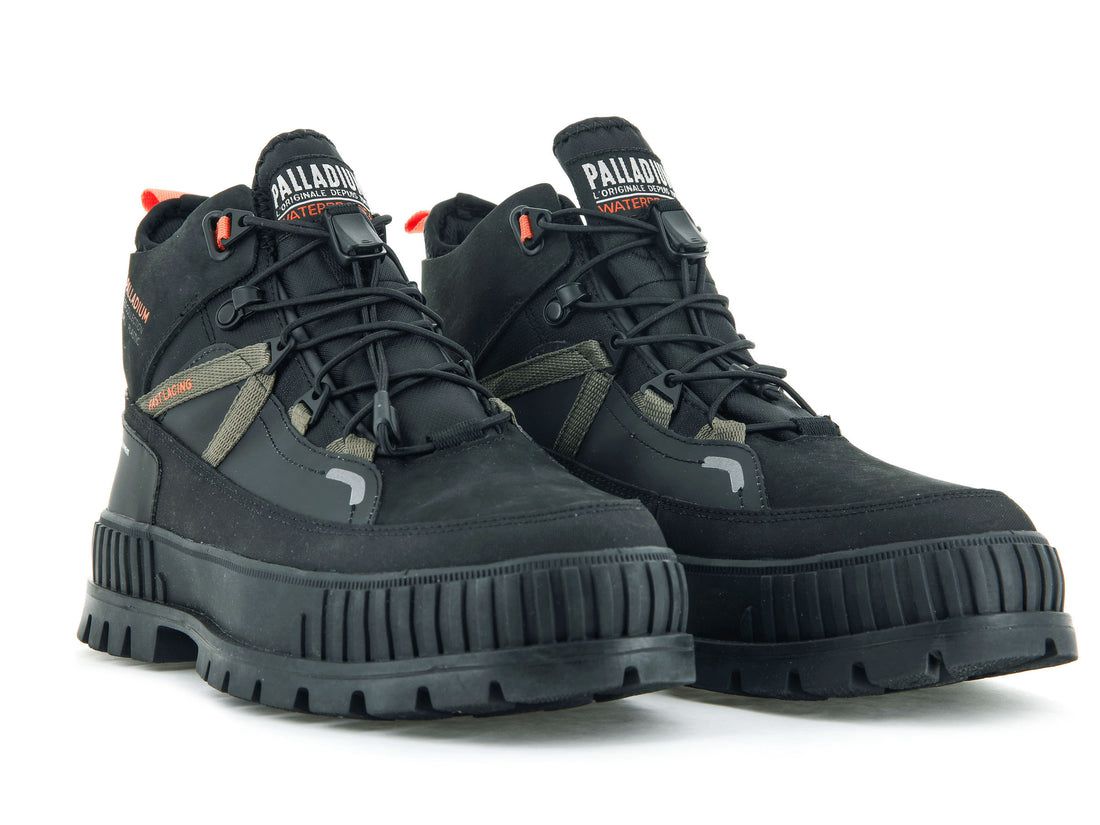 Black Kids' Palladium Pallashock Travel Wp+ Boots | US-BP0652839