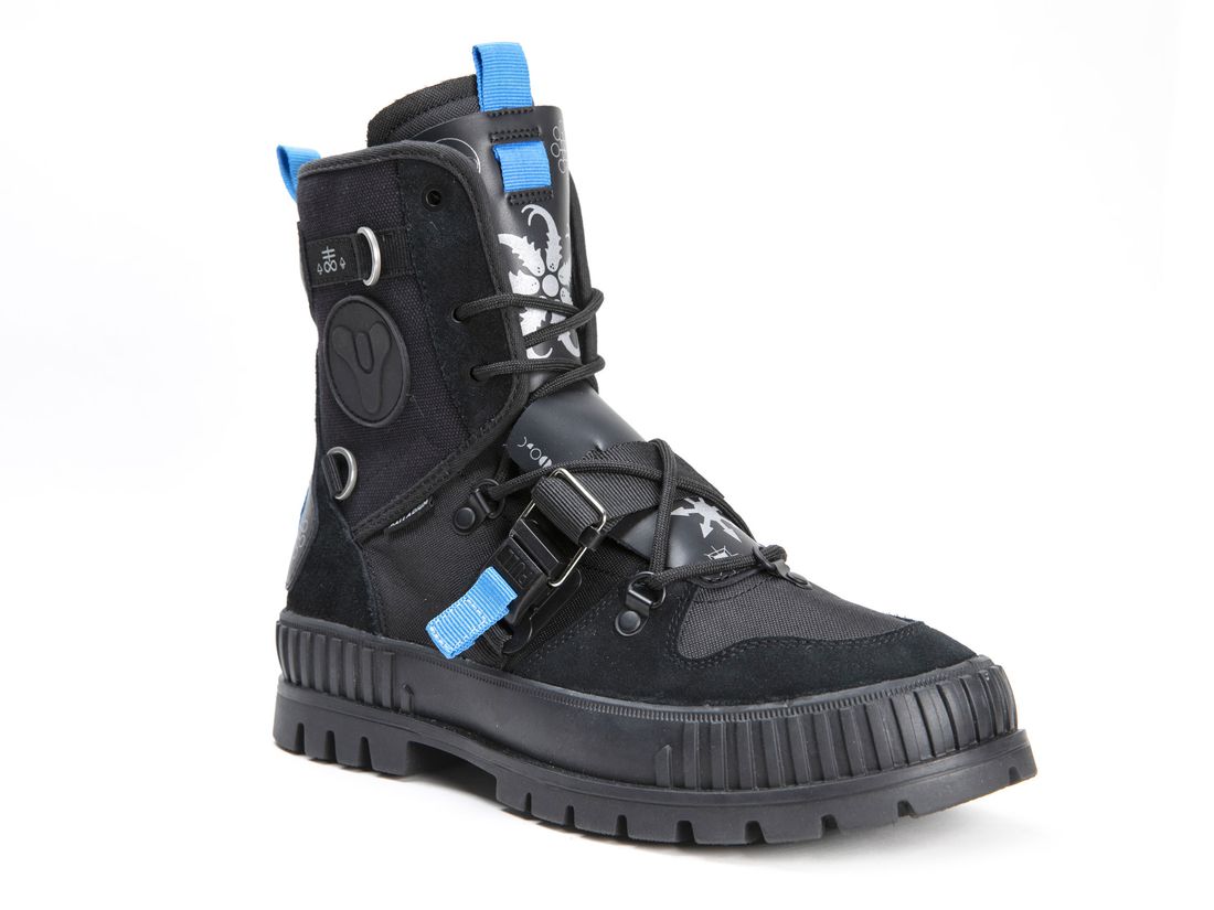 Black Kids' Palladium Pallashock X Destiny Boots | US-JV8359247