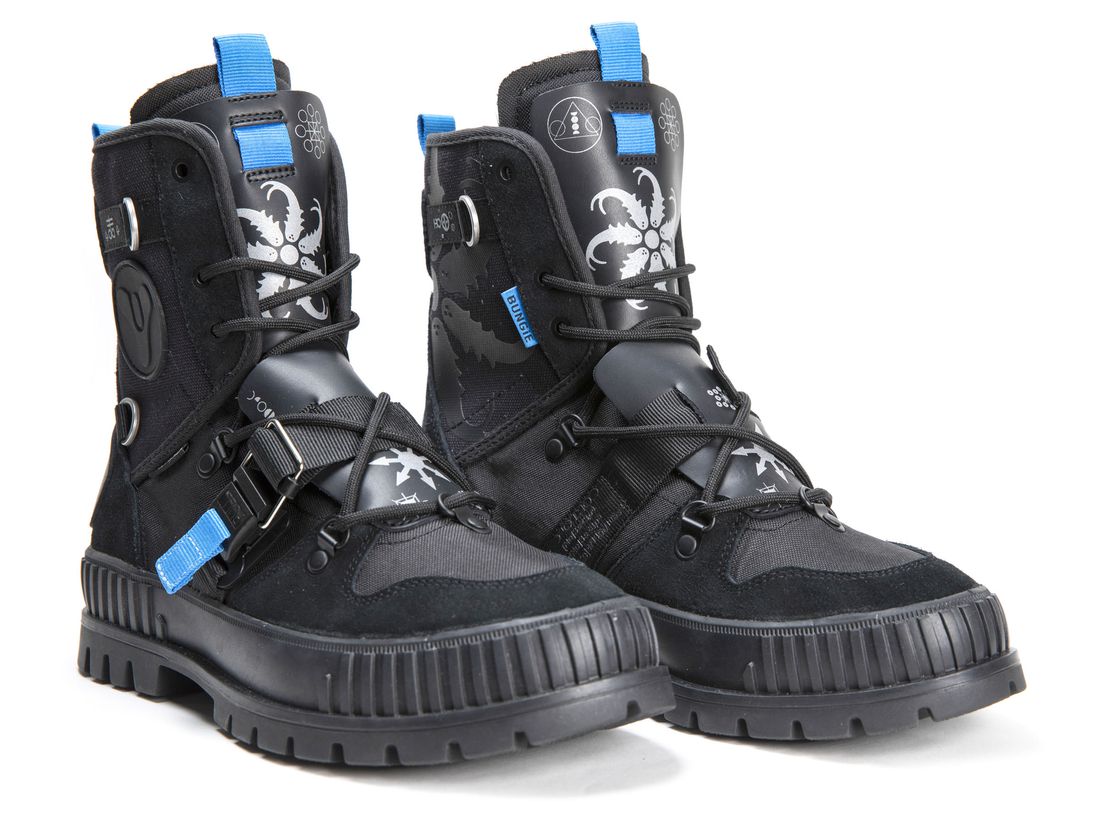 Black Kids' Palladium Pallashock X Destiny Boots | US-JV8359247