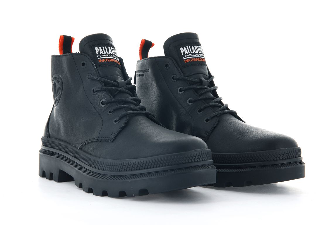 Black Kids' Palladium Pallatrooper Hi-2 Boots | US-PL1276803