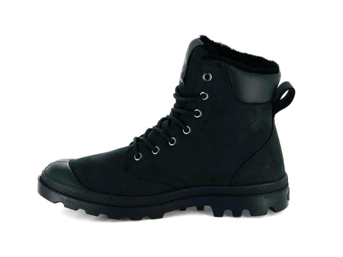 Black Kids' Palladium Pampa Sport Cuff Wps Boots | US-GZ4378506