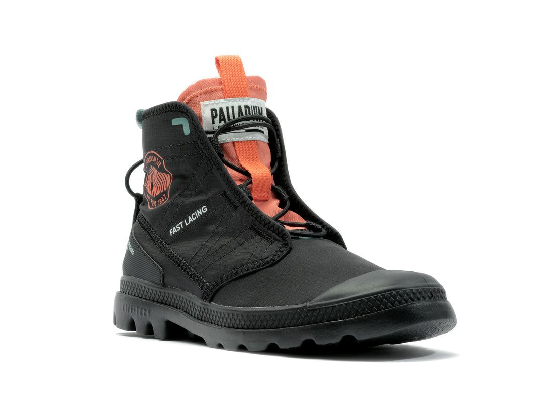 Black Kids' Palladium Pampa Travel Lite Rs Boots | US-LY6720948