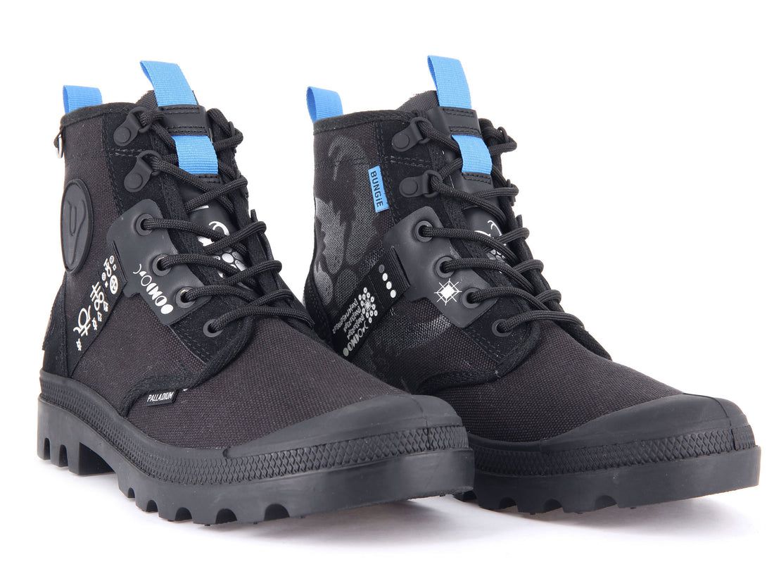 Black Kids' Palladium Pampa X Destiny Boots | US-QE7153908