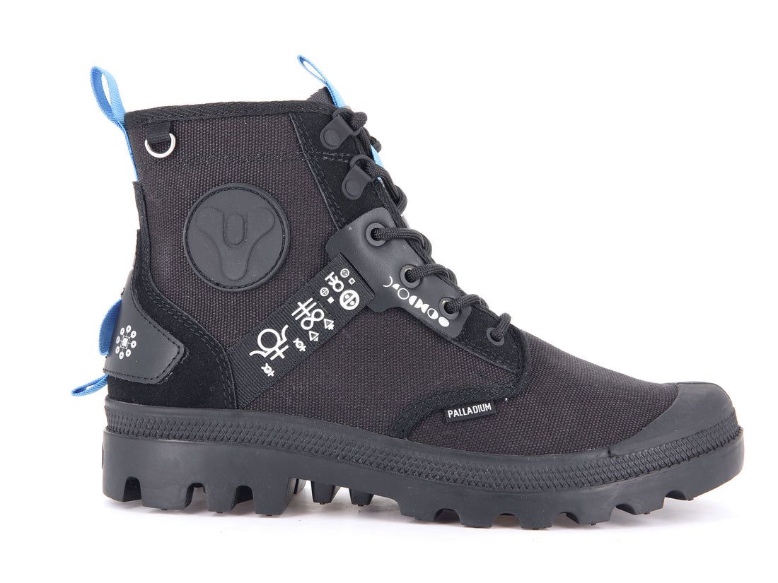 Black Kids\' Palladium Pampa X Destiny Boots | US-QE7153908