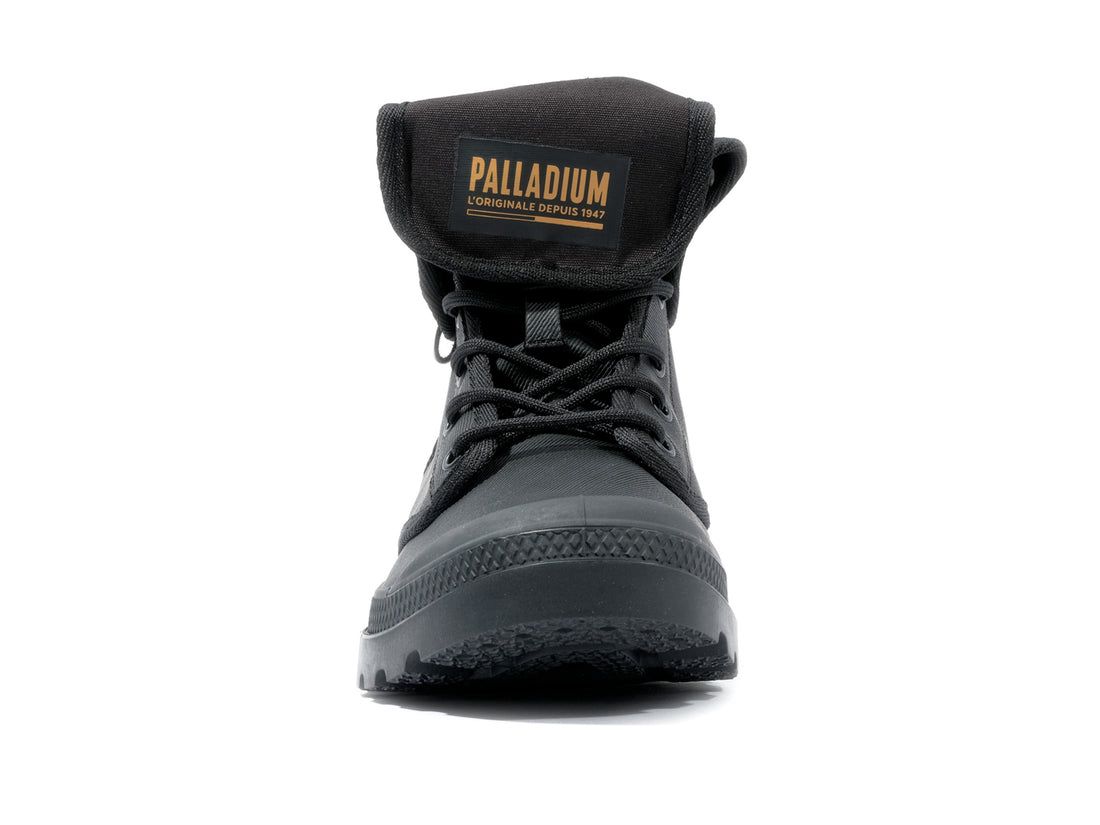 Black Men Palladium Baggy Coated Boots | US-PS9207546