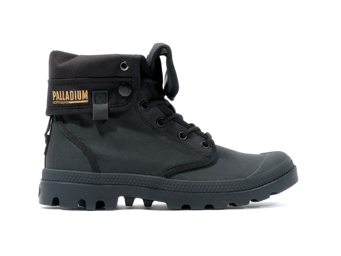 Black Men Palladium Baggy Coated Boots | US-PS9207546