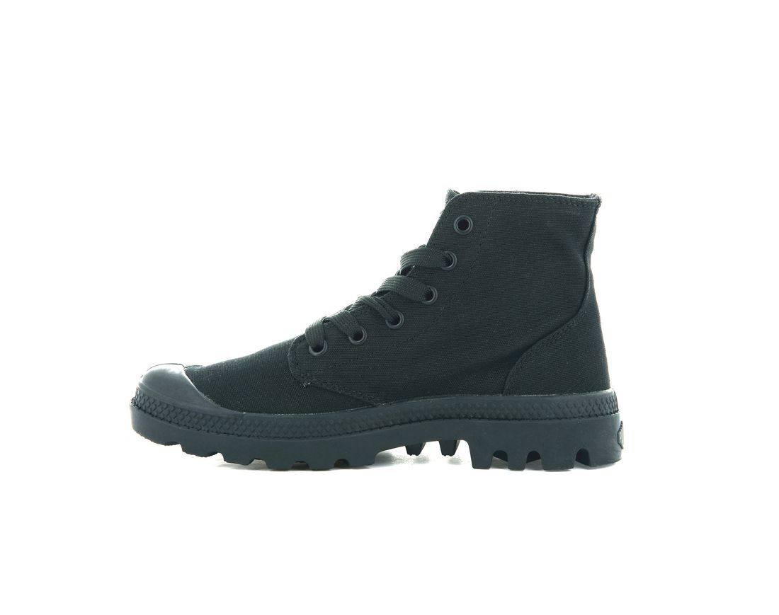 Black Men Palladium Mono Chrome Boots | US-QT1625943