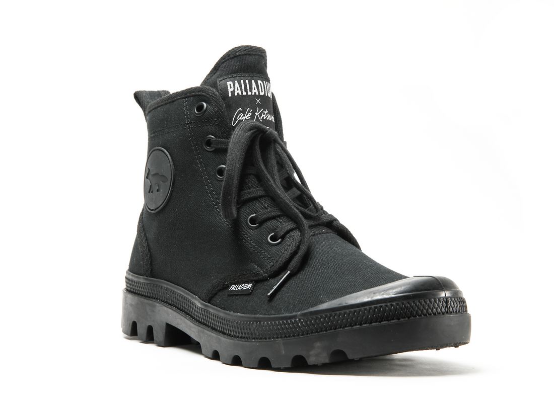 Black Men Palladium Pallabrousse X Kitsune Boots | US-PM0894712