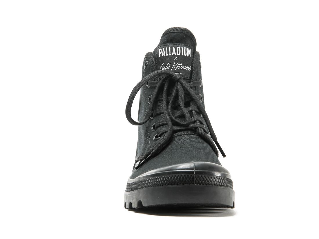 Black Men Palladium Pallabrousse X Kitsune Boots | US-PM0894712