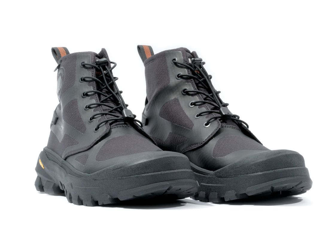 Black Men Palladium Pallarider Cuff Wpa Boots | US-VJ0579183