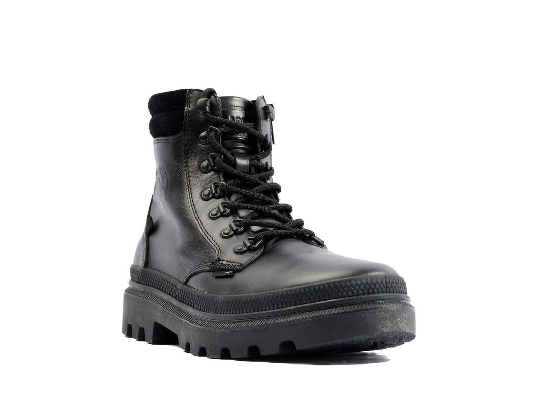 Black Men Palladium Pallatrooper Hiker Leather Boots | US-DW2573984