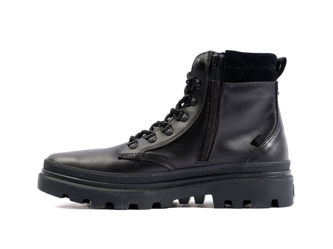 Black Men Palladium Pallatrooper Hiker Leather Boots | US-DW2573984