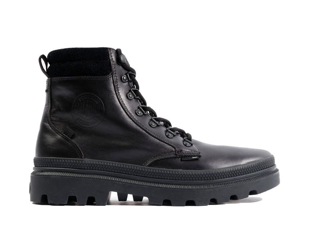 Black Men Palladium Pallatrooper Hiker Leather Boots | US-DW2573984