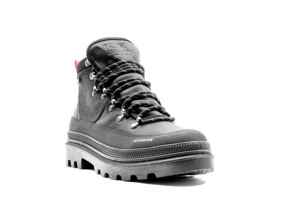 Black Men Palladium Pallatrooper Hiker Wp+ Boots | US-EP2650847