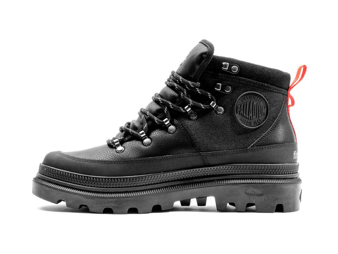 Black Men Palladium Pallatrooper Hiker Wp+ Boots | US-EP2650847