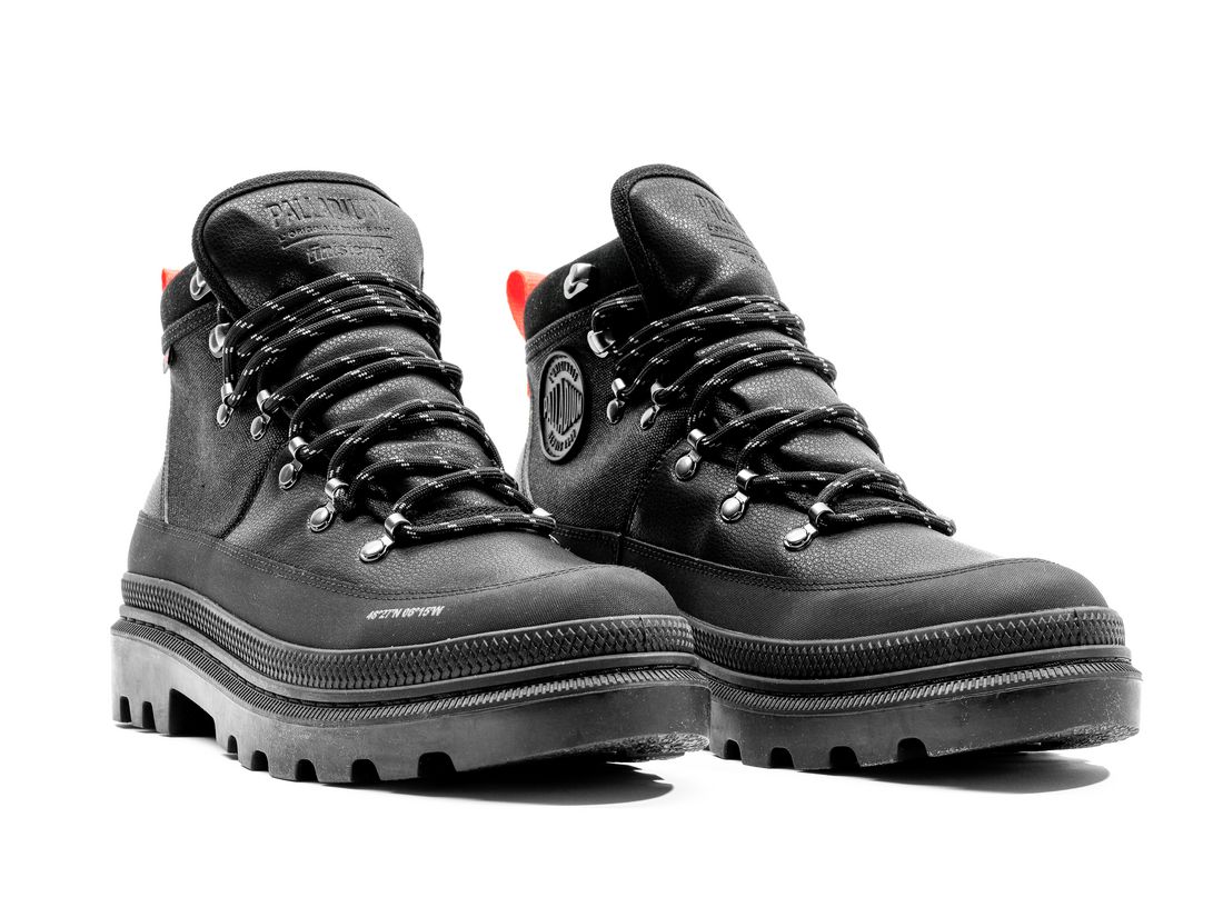 Black Men Palladium Pallatrooper Hiker Wp+ Boots | US-EP2650847