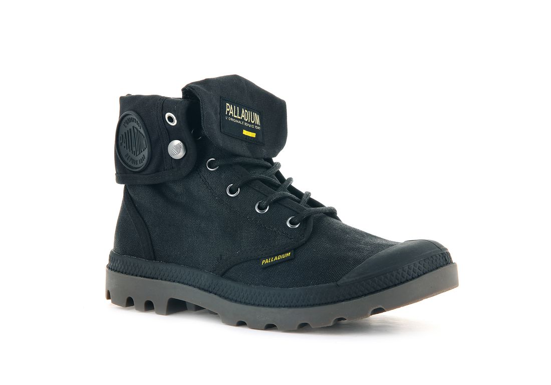 Black Men Palladium Pampa Baggy Wax Boots | US-TX7023654