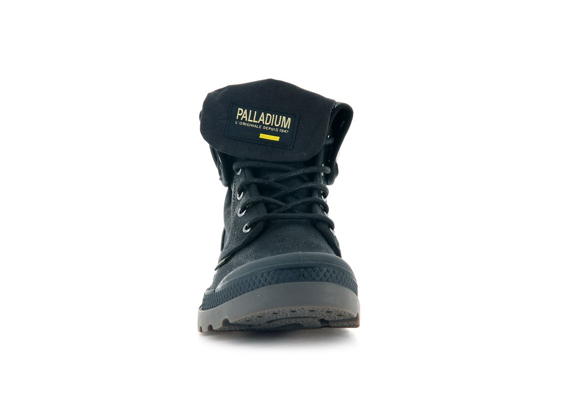 Black Men Palladium Pampa Baggy Wax Boots | US-TX7023654