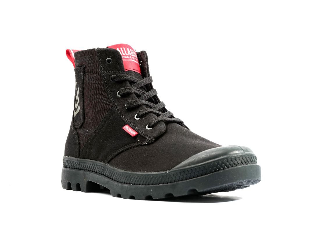 Black Men Palladium Pampa Hi Army Boots | US-UB8413970