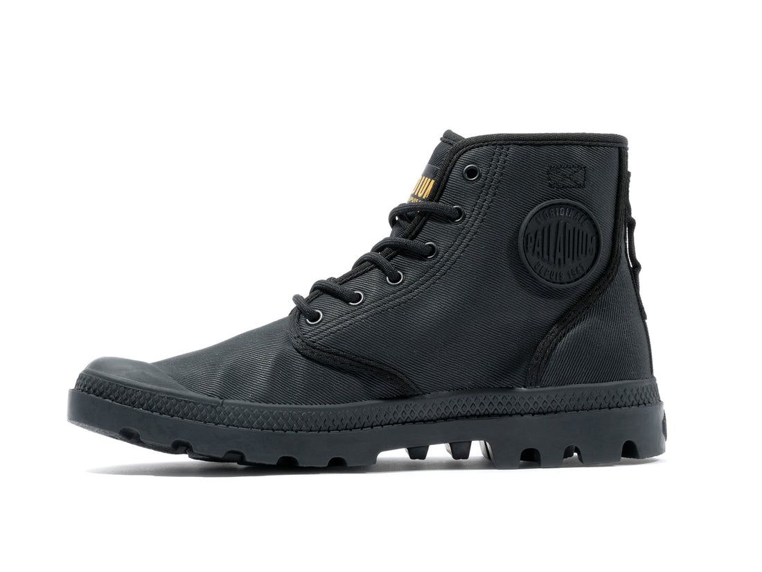 Black Men Palladium Pampa Hi Coated Boots | US-SK4072516