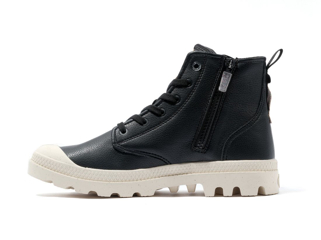 Black Men Palladium Pampa Hi Re-vegan Lth Boots | US-NW2093146