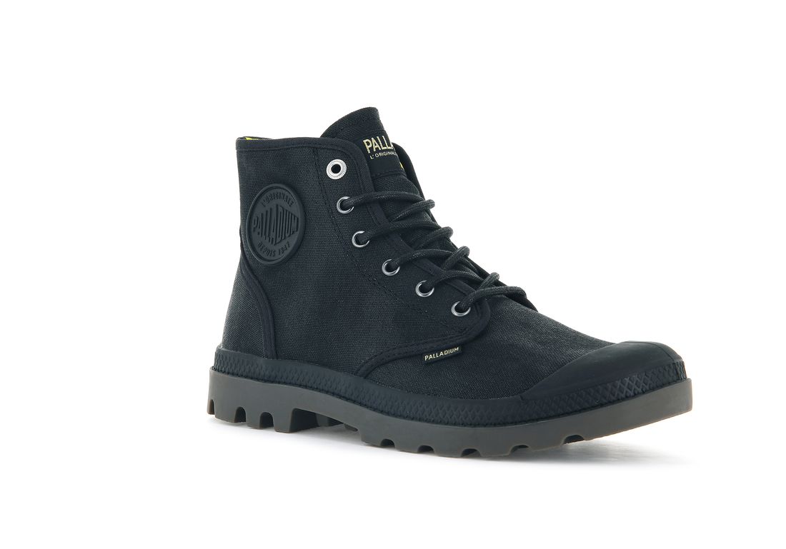 Black Men Palladium Pampa Hi Wax Boots | US-PO8940125