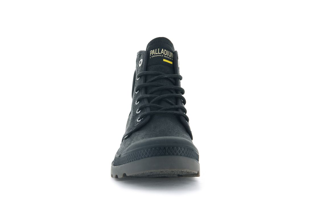 Black Men Palladium Pampa Hi Wax Boots | US-PO8940125