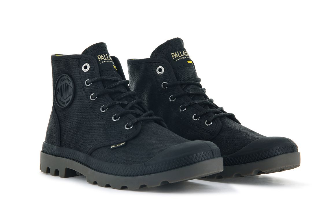 Black Men Palladium Pampa Hi Wax Boots | US-PO8940125