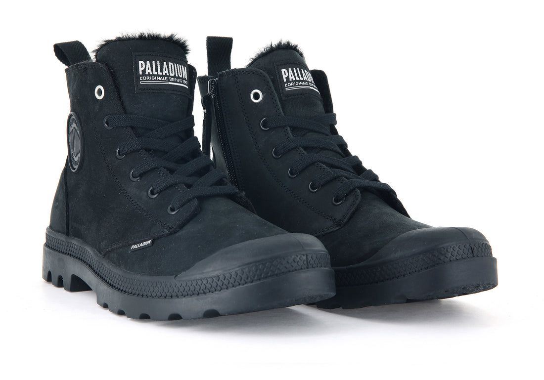 Black Men Palladium Pampa Hi Zip Wl Winter Boots | US-HN6598720