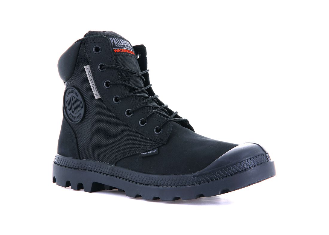 Black Men Palladium Pampa Sc Wpn U-s Boots | US-IQ7602834