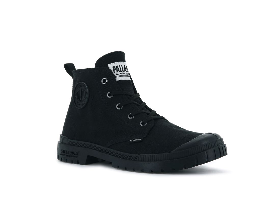 Black Men Palladium Pampa Sp20 Hi Canvas Boots | US-KW4578291