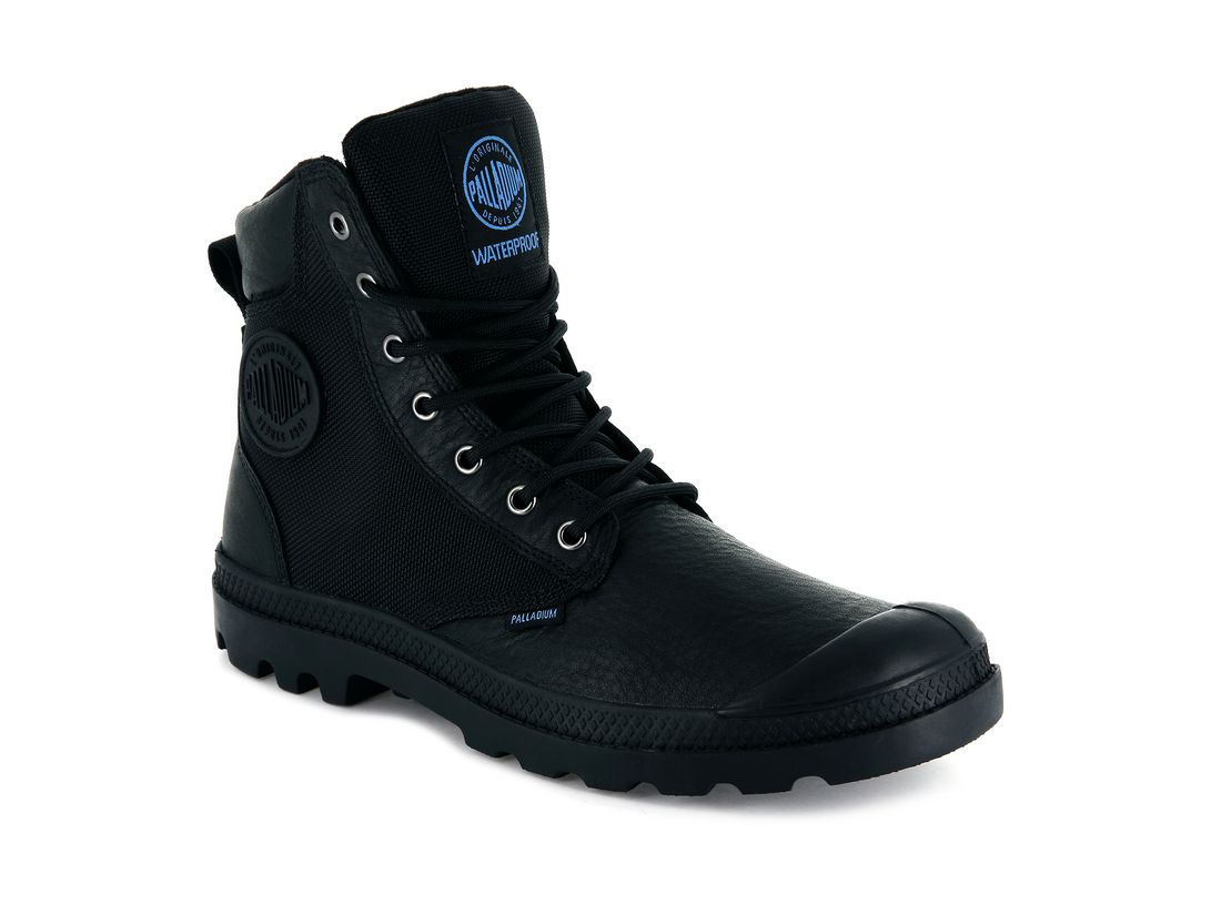 Black Men Palladium Pampa Sport Cuff Wpn Boots | US-YW8793204