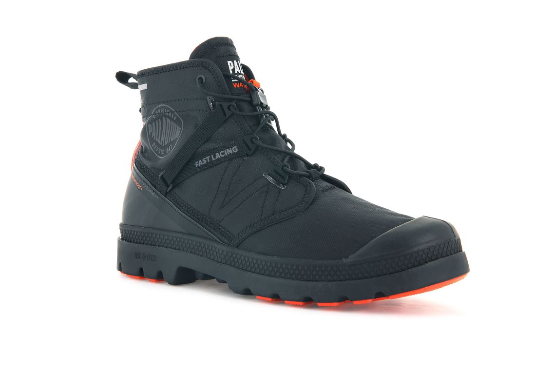 Black Men Palladium Pampa Travel Lite+ Waterproof Boots | US-KO4761052