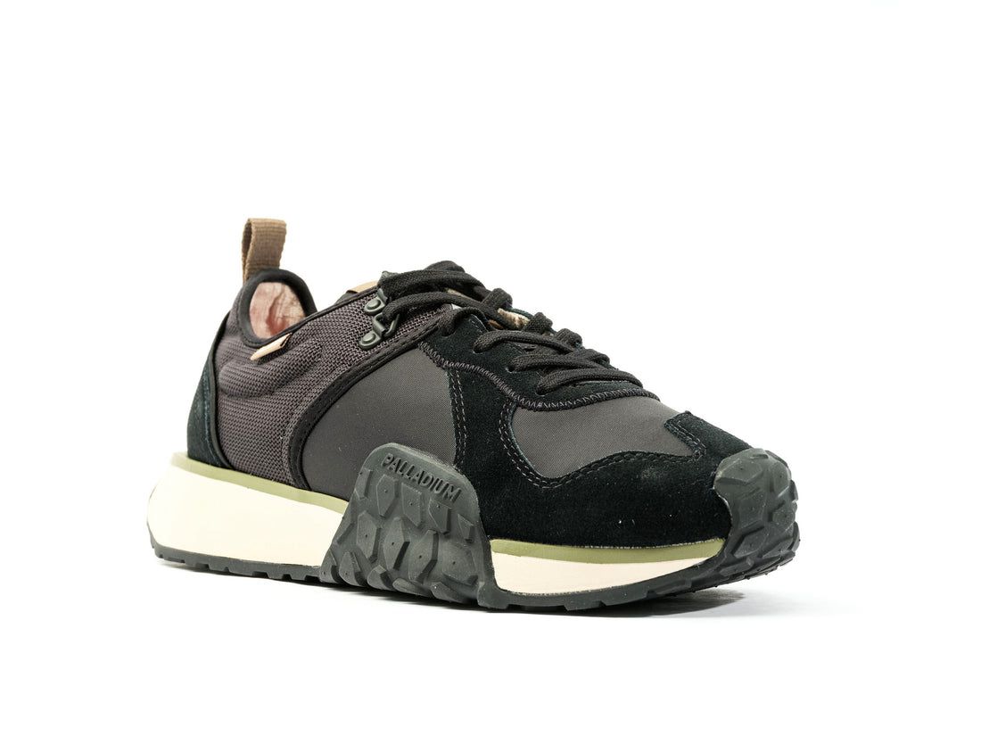 Black Men Palladium Troop Runner Sneakers | US-QY1069483