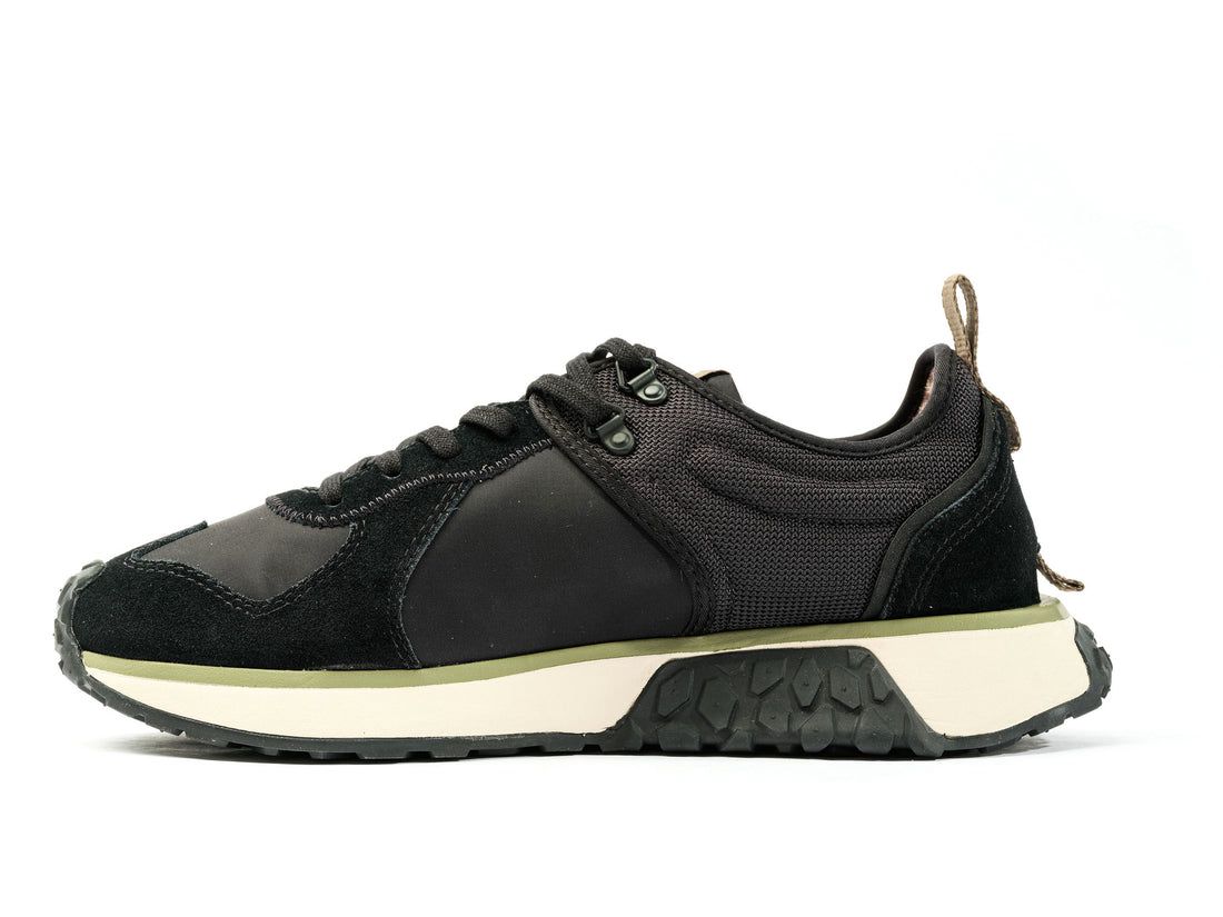 Black Men Palladium Troop Runner Sneakers | US-QY1069483