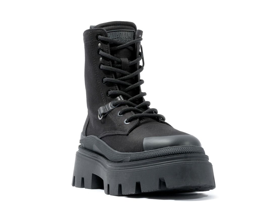 Black Women Palladium Pallasquad Canvas Boots | US-UN9187523