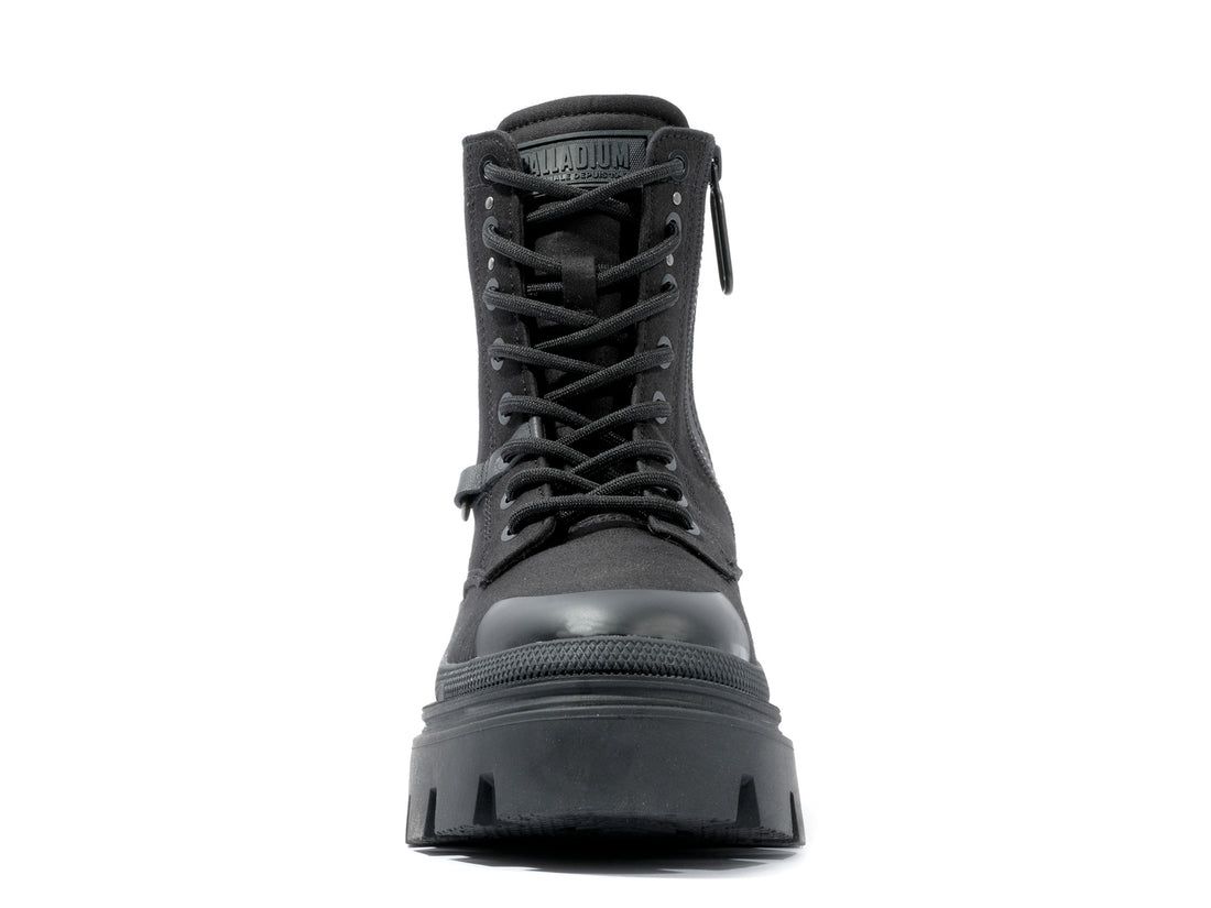 Black Women Palladium Pallasquad Canvas Boots | US-UN9187523