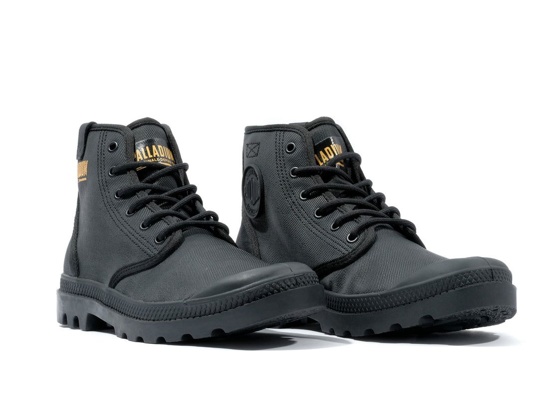 Black Women Palladium Pampa Hi Coated Boots | US-DE5634201