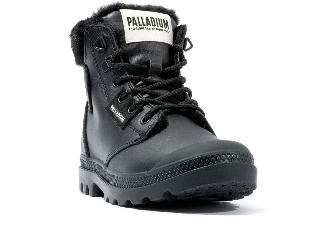 Black Women Palladium Pampa Hi Snow Warm Winter Boots | US-IR2387645