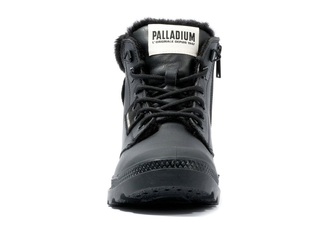 Black Women Palladium Pampa Hi Snow Warm Winter Boots | US-IR2387645