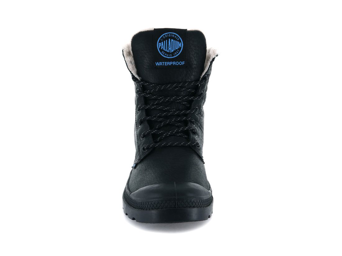 Black Women Palladium Pampa Sport Cuff Wps Winter Boots | US-TM3548607