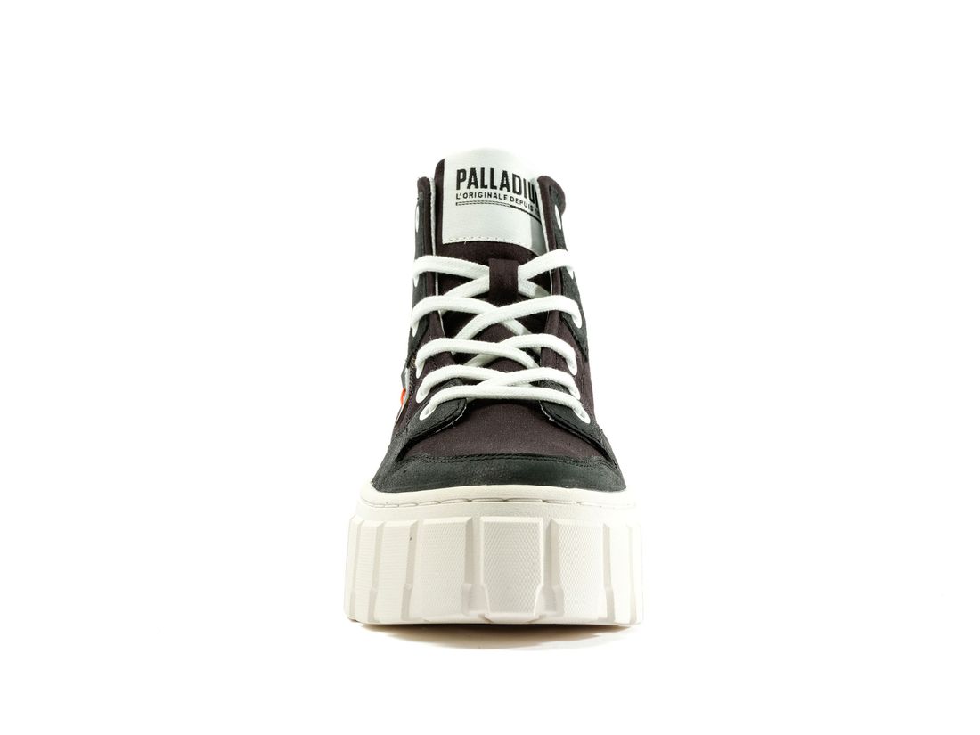 Black / Dark Green Women Palladium Pallatower Hi Sneakers | US-OT2035691