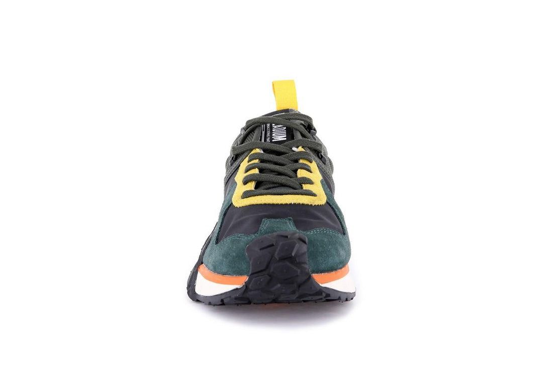 Black / Green Kids' Palladium Troop Runner Sneakers | US-IN7123564