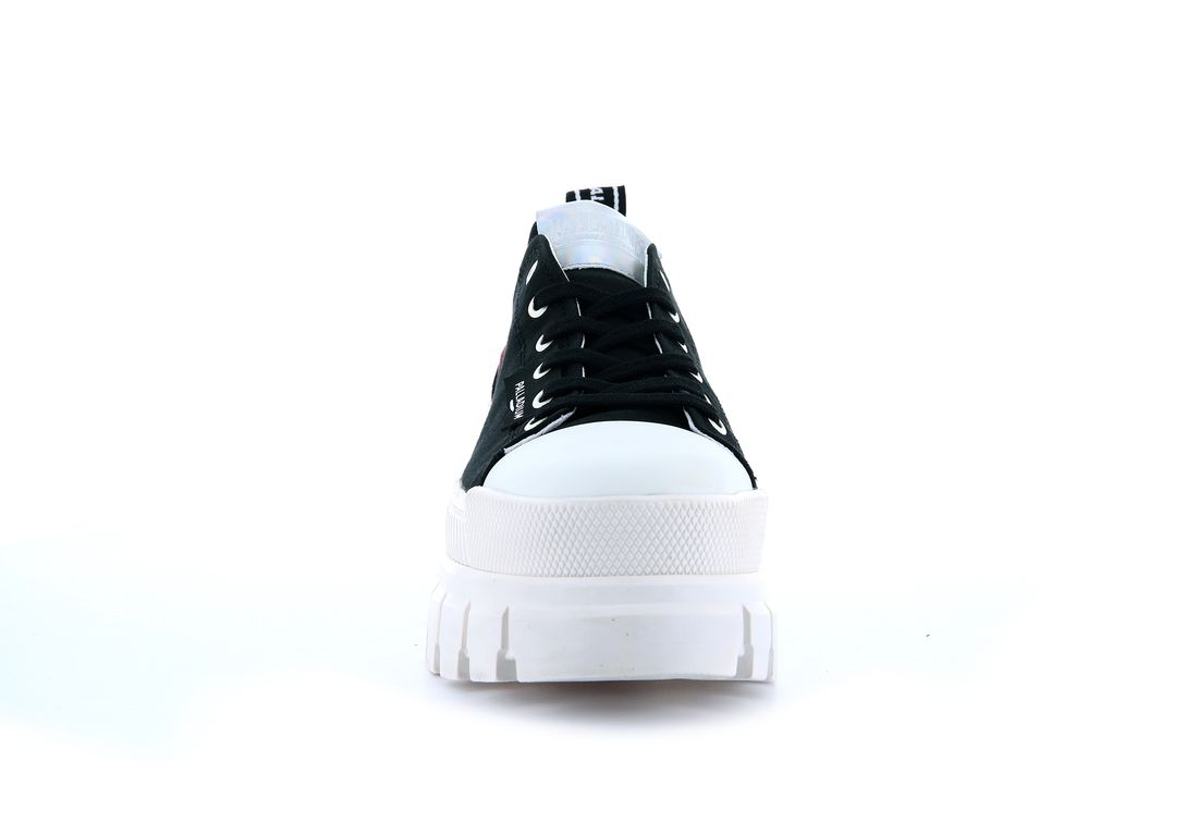 Black / White Women Palladium Revolt Lo Tx Sneakers | US-AU1928435